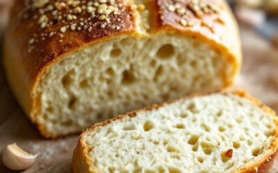 Homemade Roasted Garlic Artisan Bread Recipe